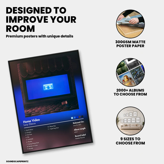 Lucy Dacus — Home Video Album Poster — premium poster features