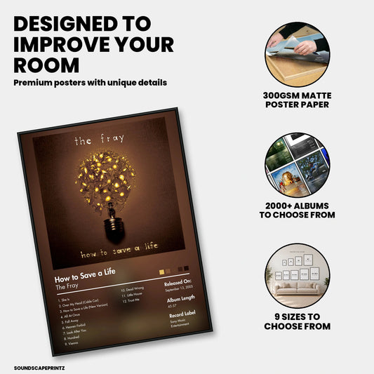 The Fray — How to Save a Life Album Poster — premium poster features