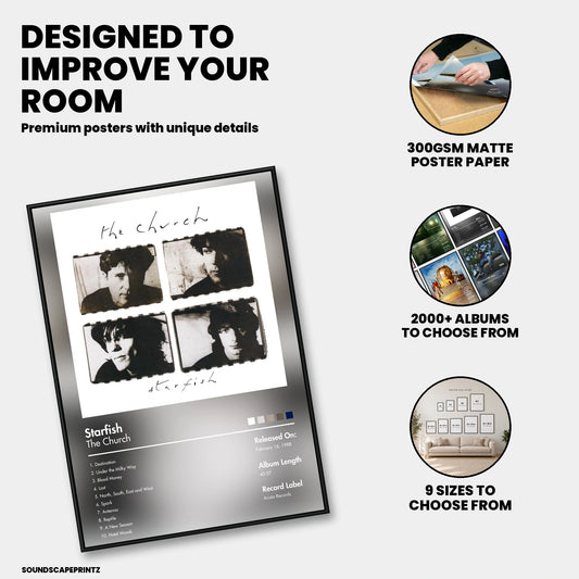 The Church — Starfish Album Poster — premium poster features