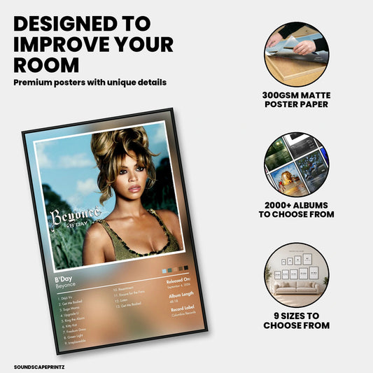 Kwam.E — Bday Album Poster — premium poster features