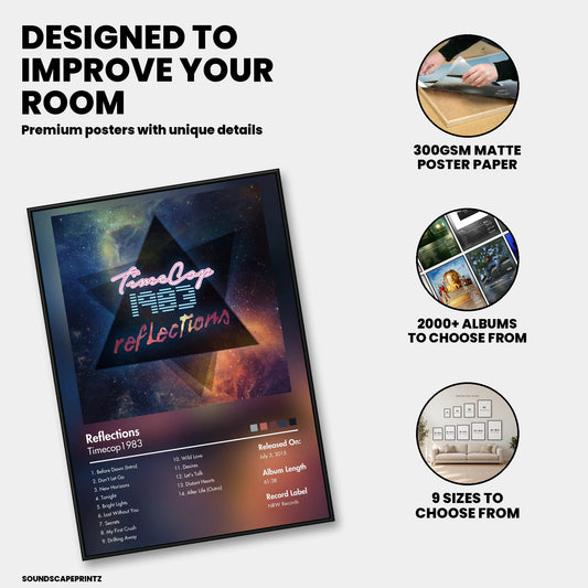 Timecop1983 — Reflections Album Poster — premium poster features