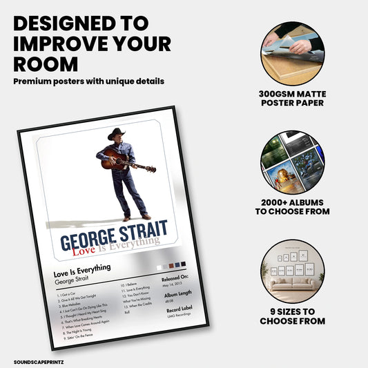 George Strait — Love Is Everything Album Poster — premium poster features