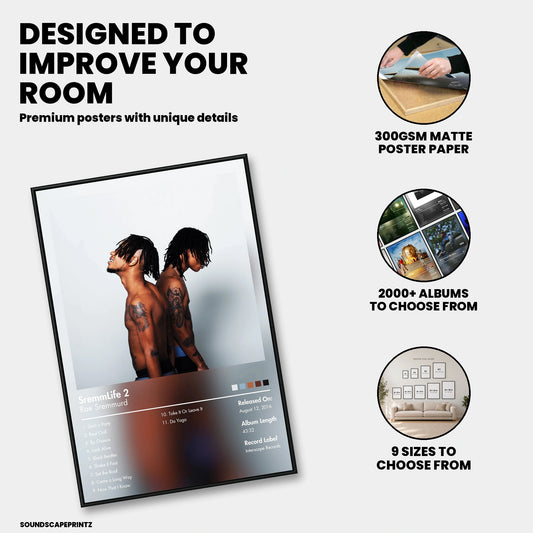 Rae Sremmurd — SremmLife 2 Album Poster — premium poster features
