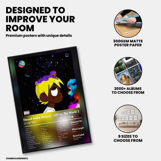 Lil Uzi Vert — Eternal Atake (Deluxe LUV vs The World 2) Album Poster — premium poster features