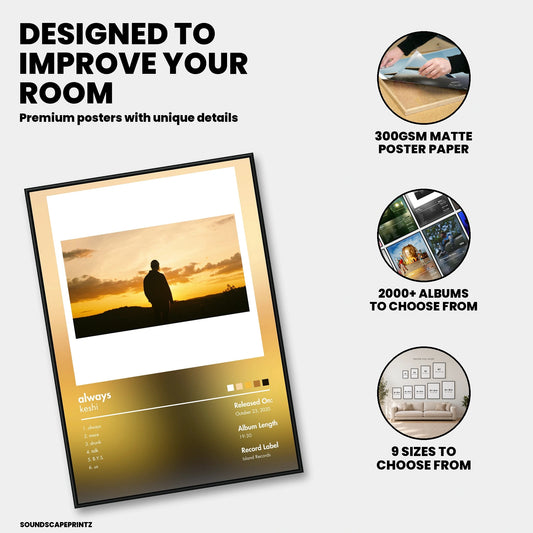 keshi — always Album Poster — premium poster features