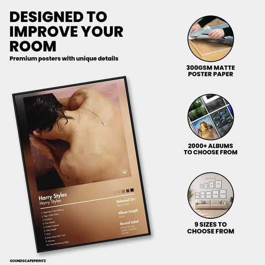 Harry Styles — Harry Styles Album Poster — premium poster features