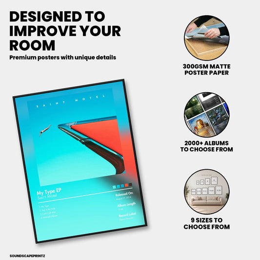 Saint Motel — My Type EP Album Poster — premium poster features