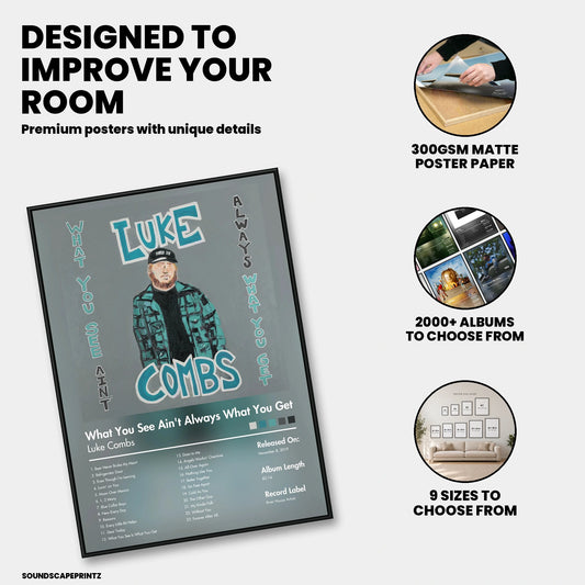 Luke Combs — This Ones for You Too (Deluxe Edition) Album Poster — premium poster features