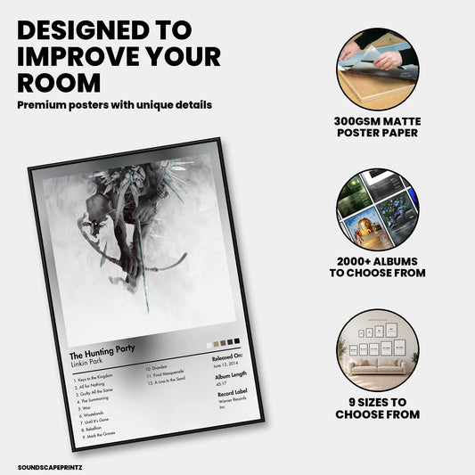 Linkin Park — The Hunting Party Album Poster — premium poster features