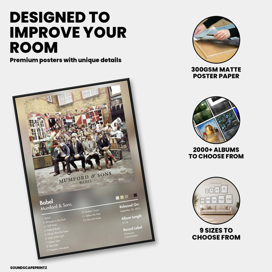 Mumford & Sons — Babel Album Poster — premium poster features