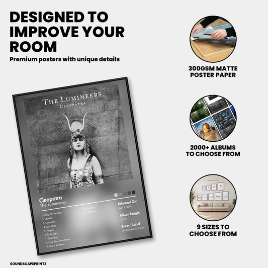 The Lumineers — Cleopatra Album Poster — premium poster features