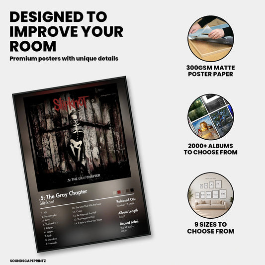 Slipknot — .5: The Gray Chapter Album Poster — premium poster features