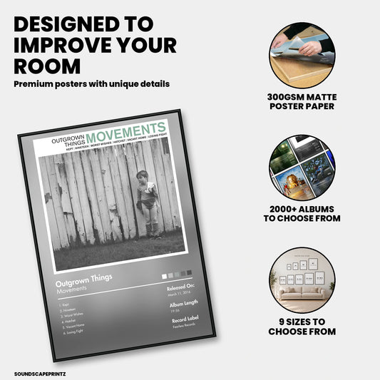 Movements — Outgrown Things Album Poster — premium poster features