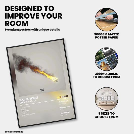 Sebastian Paul — TROJAN HORSE Album Poster — premium poster features
