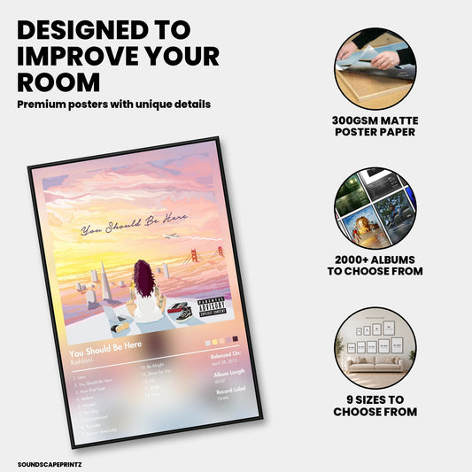 Kehlani — You Should Be Here Album Poster — premium poster features