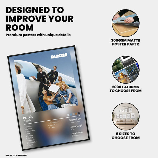 Parcels — Parcels Album Poster — premium poster features