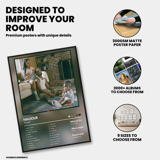 Toosii — NAUJOUR Album Poster — premium poster features