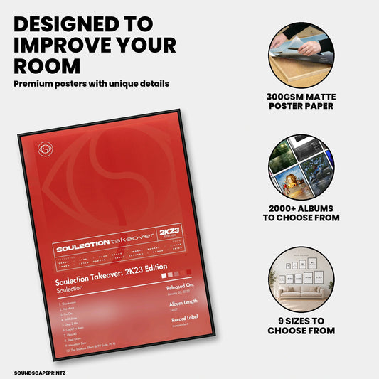 Soulection — Soulection Takeover: 2K23 Edition Album Poster — premium poster features