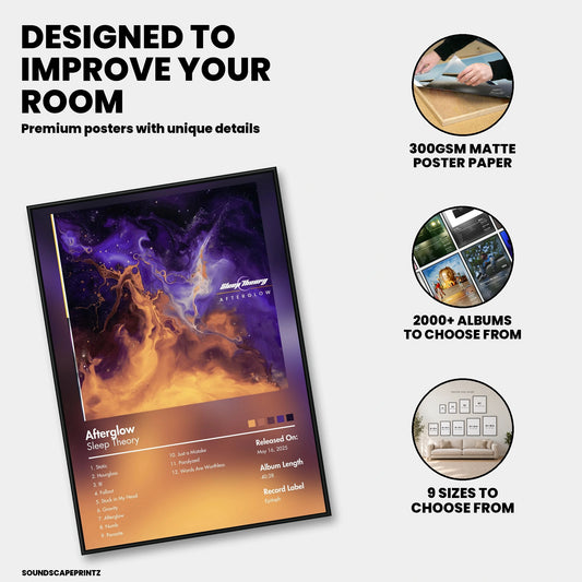 Sleep Theory — Afterglow Album Poster — premium poster features