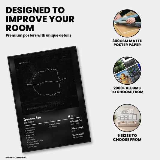 Spiritbox — Tsunami Sea Album Poster — premium poster features