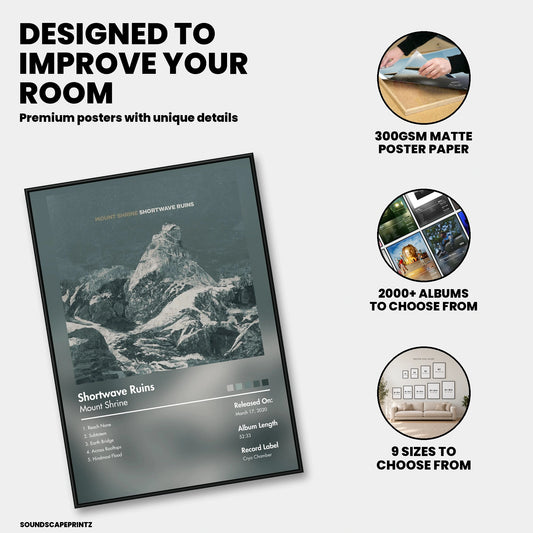 Mount Shrine — Shortwave Ruins Album Poster — premium poster features