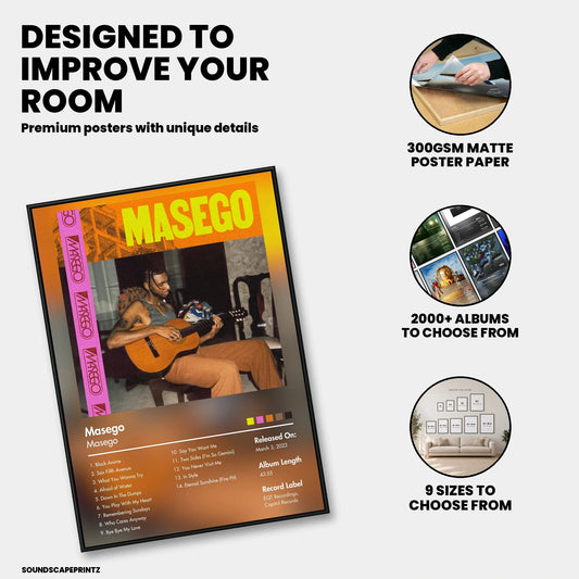 Masego — Masego Album Poster — premium poster features