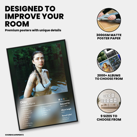 Lizzy McAlpine — Older Album Poster — premium poster features