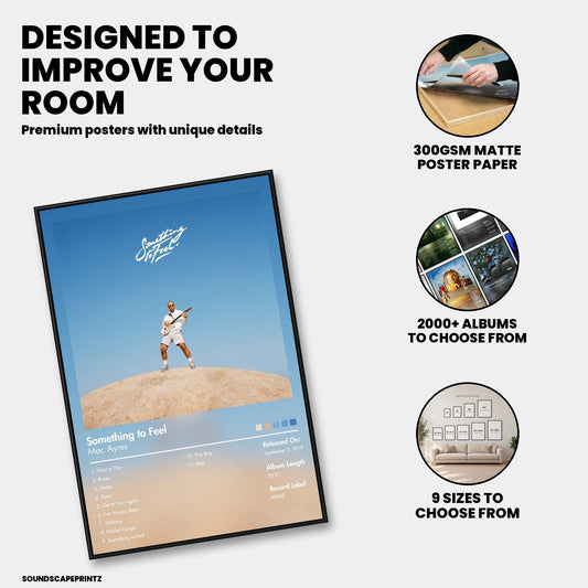 Mac Ayres — Something to Feel Album Poster — premium poster features