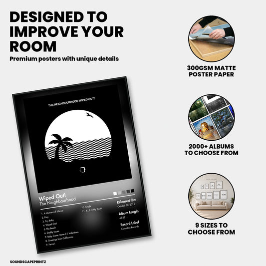 The Neighbourhood — Wiped Out! Album Poster — premium poster features