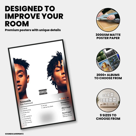 Rae Sremmurd — SremmLife Album Poster — premium poster features