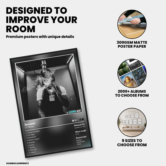 G Herbo — Sessions Album Poster — premium poster features