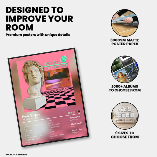 Macintosh Plus — Floral Shoppe Album Poster — premium poster features
