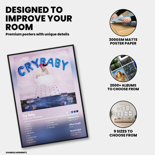Melanie Martinez — Cry Baby Album Poster — premium poster features