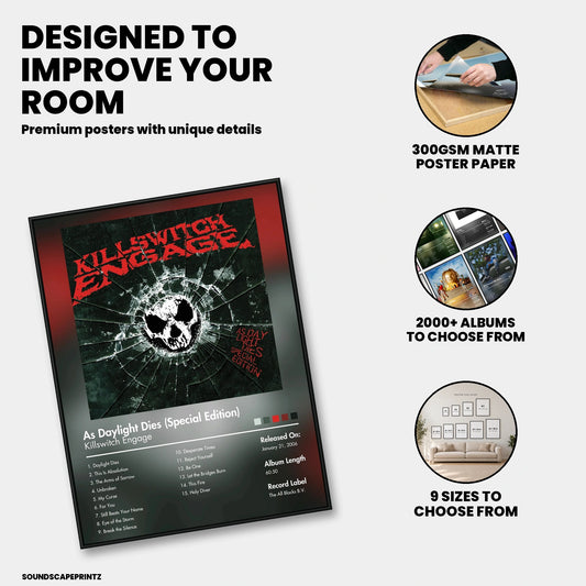 Killswitch Engage — As Daylight Dies (Special Edition) Album Poster — premium poster features