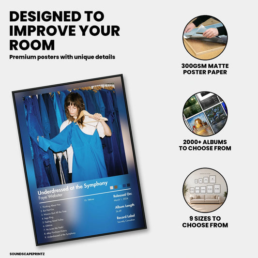 Faye Webster — Underdressed at the Symphony Album Poster — premium poster features
