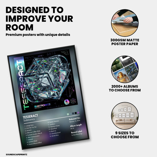 Subtronics — TESSERACT Album Poster — premium poster features