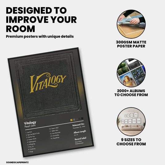 Pearl Jam — Vitalogy Album Poster — premium poster features