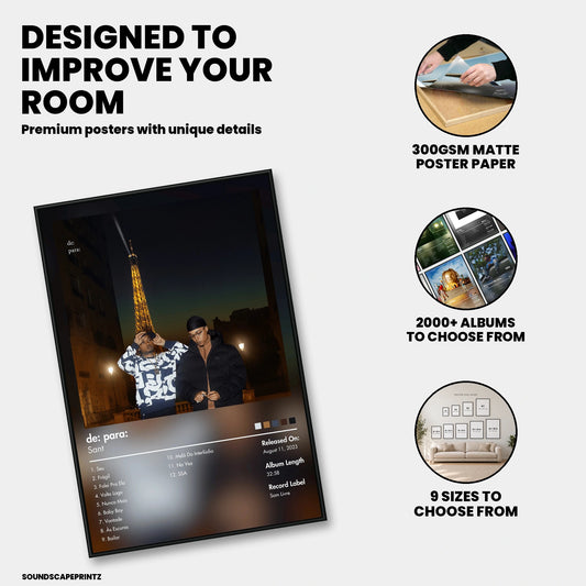 Sant — de: para: Album Poster — premium poster features