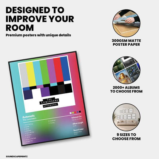 The Lumineers — Automatic Album Poster — premium poster features