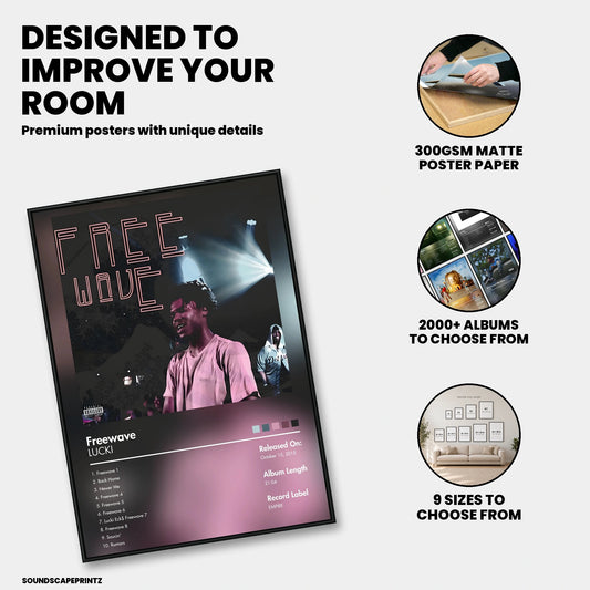 Lucki — Freewave Album Poster — premium poster features