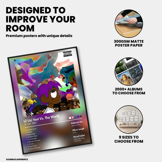 Lil Uzi Vert — Lil Uzi Vert vs. the World Album Poster — premium poster features