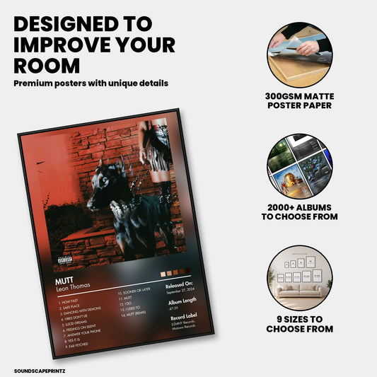 Leon Thomas — MUTT Album Poster — premium poster features