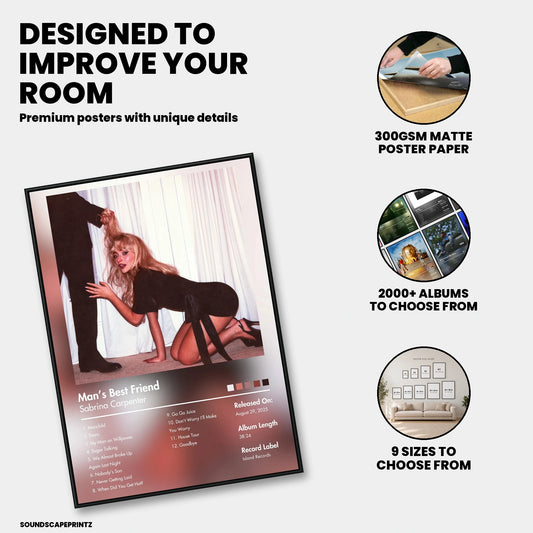 Sabrina Carpenter — Man’s Best Friend Album Poster — premium poster features