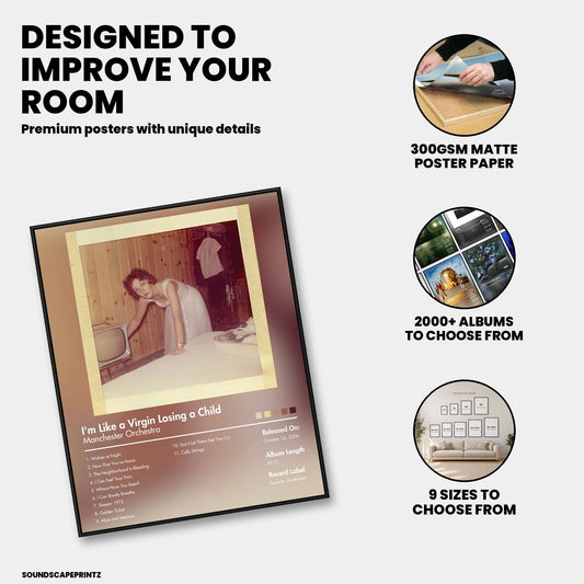 Manchester Orchestra — Im Like a Virgin Losing a Child Album Poster — premium poster features