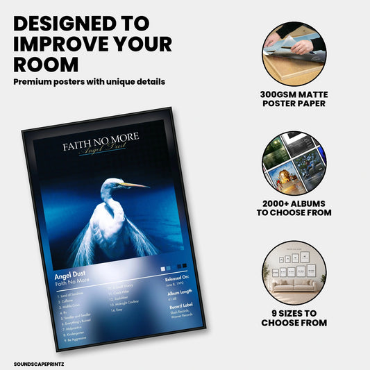 Faith No More — Angel Dust Album Poster — premium poster features