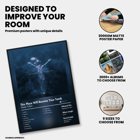 Sleep Token — This Place Will Become Your Tomb Album Poster — premium poster features