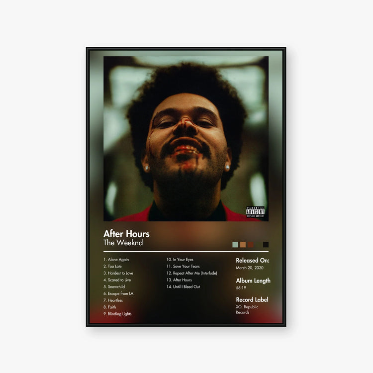 The Weeknd — After Hours Album Poster — Blur frame mockup