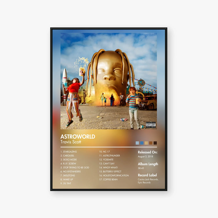 Travis Scott — ASTROWORLD Album Poster — Blur frame mockup
