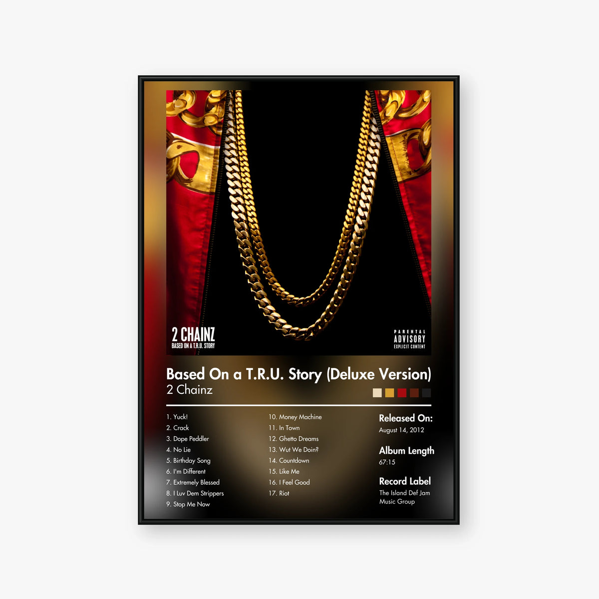 2 Chainz — Based On a TRU Story (Deluxe Version) Album Poster — Blur frame mockup