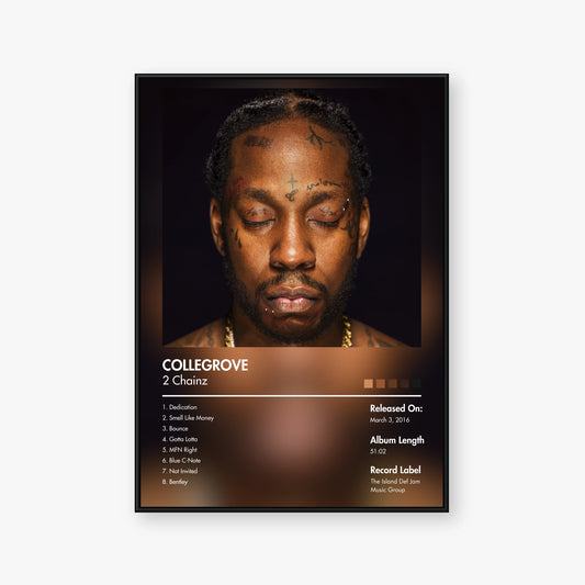 2 Chainz — ColleGrove Album Poster — Blur frame mockup